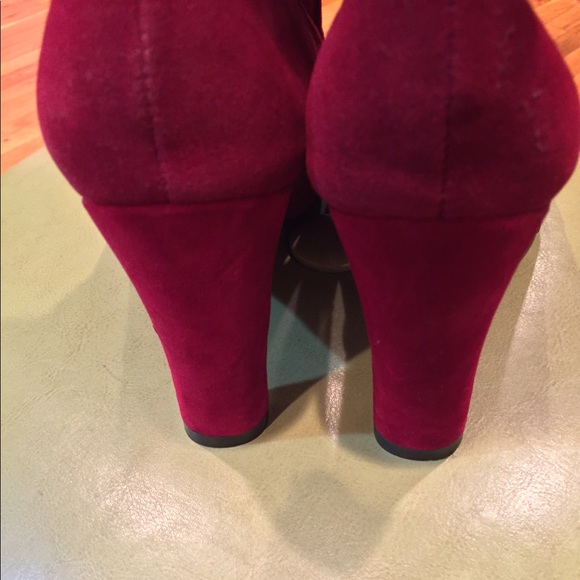 Thigh High Stretch Zipper Boots Chunky Heels - Picture 6 of 8